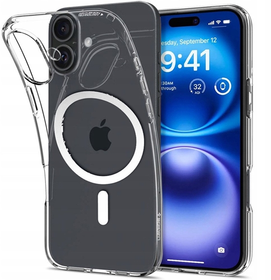 Picture of Etui Spigen Liquid Crystal MagSafe na iPhone 17- przezroczysto-biae