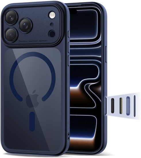 Picture of Etui Tech-Protect Magpeak MagSafe CC do Apple iPhone 17 Pro Deep Blue/clear