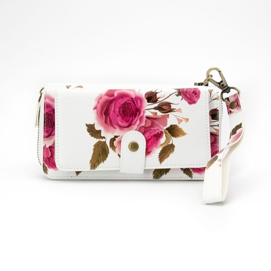 Изображение Evelatus Universal Wallet Zipper Design Flower White
