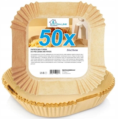 Attēls no Extralink HOME PAPIEROWE WKLADY DO FRYTKOWNICY 16X16CM (50SZT)