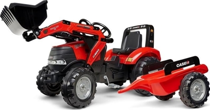 Picture of Falk FALK Traktor Case na Peday z yk i Przyczepk Czerwony od 3 Lat