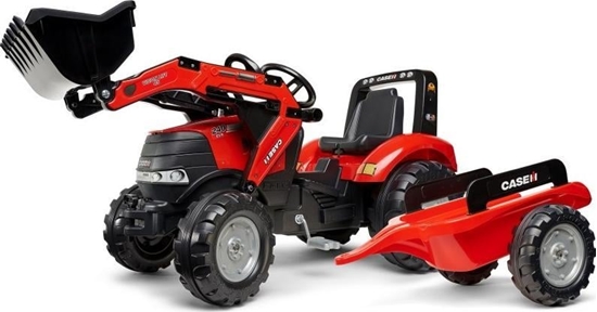 Picture of Falk FALK Traktor Case na Peday z yk i Przyczepk Czerwony od 3 Lat