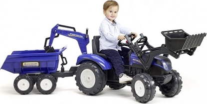Picture of Falk Traktor na peday New Holland + akcesoria niebieski