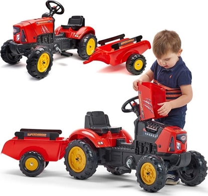 Picture of Falk Traktorek Red Supercharger Czerwony Otwierana Maska