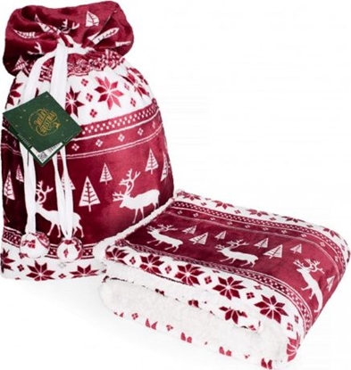 Picture of Faro koc witeczny Saco sherpa w worku ciema czerwie burgund