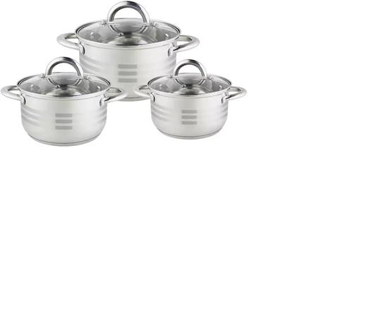 Picture of Floria ZLN4083 Pot set with lids 3pcs