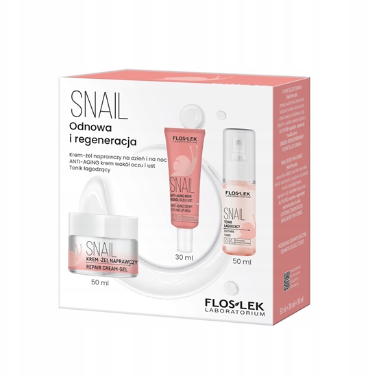 Picture of FLOS ZEST W Snail Krem d/tw+Krem p/oczy+Tonik