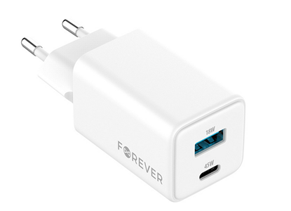 Picture of Forever TC-08-45AC GaN PD QC USB-C / USB Travel Charger 45W