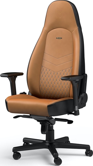 Изображение Fotel Noblechairs ICON z prawdziwej skóry - koniak/czarny (GAGC-091)