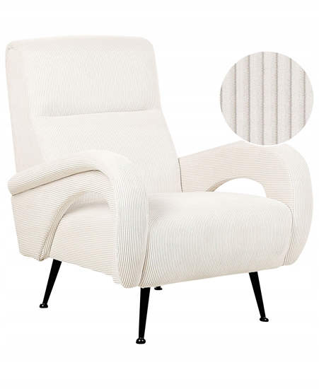 Изображение Fotel sztruksowy kremowy SVALOV