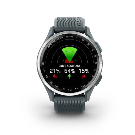 Picture of Garmin Approach S44 Silver Aluminium Bezel with Twilight Silicone Band