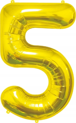 Picture of GoDan Balon foliowy B&C Cyfra 5 zota 85cm BC-HZL5