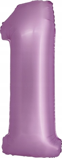Picture of GoDan Balon foliowy Smart Cyfra 1 lawendowa matowa 76cm Godan