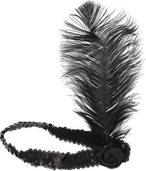 Picture of GoDan Opaska z piórem retro czarna