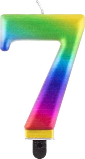 Picture of GoDan wieczka urodzinowa "7" multikolor 8cm