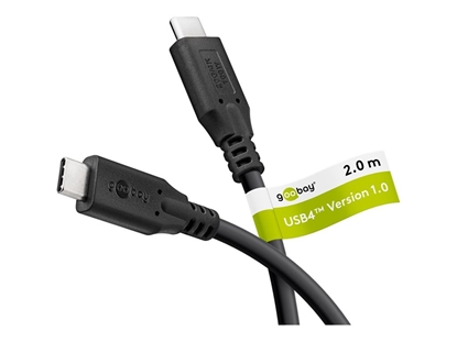 Picture of Goobay | USB-C Cable, USB4, 100 W, 20 Gbit/s, Power Delivery, 2 m | 74197