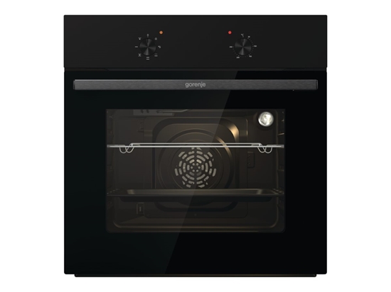 Picture of Gorenje Oven | BO6615E01B | 60 L | Electric | EnamelClean | Push pull buttons | Height 59.5 cm | Width 59.5 cm | Black