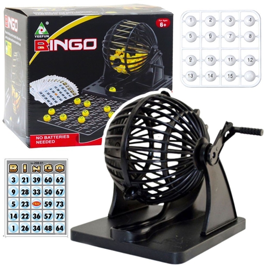 Picture of Gra Rodzinna Bingo Maszyna Losujca Klasyczna 80 Kulek 20 Kart LEAN Toys