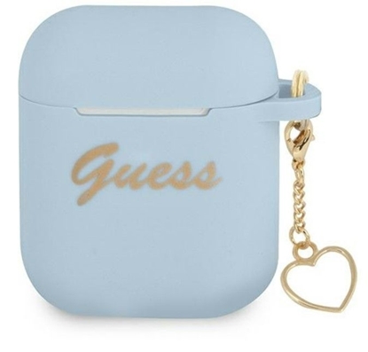 Attēls no Guess - AirPods 1/2 cover Silicone Charm Heart Collection Blue