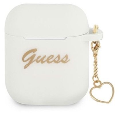 Attēls no Guess - AirPods 1/2 Silicone Charm Heart Collection White