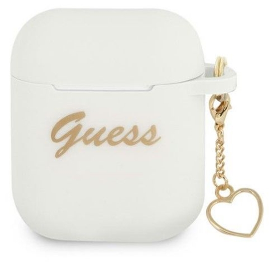 Picture of Guess - AirPods 1/2 Silicone Charm Heart Collection White