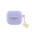 Изображение Guess - Airpods 3 Case Silicone Classic Logo Gold With 4G Charm Purple