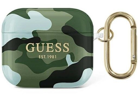 Picture of Guess Apple AirPods 3 cover Camo Collection Green on Black