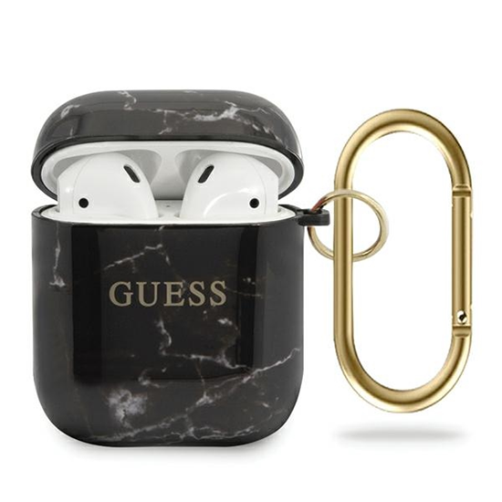 Picture of Guess GUACA2TPUMABK AirPods cover black Marble Col