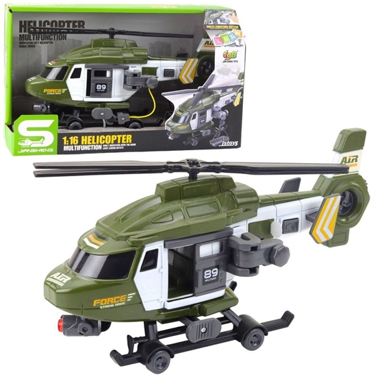 Picture of Helikopter Wojskowy Militarny Hak Nosze wiata Dwiki Khaki 1:16 LEAN Toys