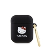 Picture of Hello Kitty Apple Airpods 1/2 cover czarny Silicone 3D Kitty Head Black