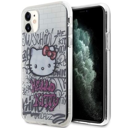 Attēls no Hello Kitty Hello Kitty IML Kitty On Bricks Graffiti case for iPhone 11 / Xr - white