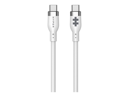 Picture of Hyper HyperJuice USB-C Silicone Charging Cable, 1.5 m, White | HJ4011WHGL