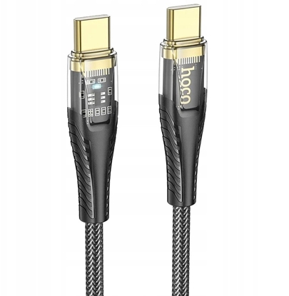 Attēls no Kabel USB Hoco USB-C - USB-C 1.2 m Czarny (U121 C)
