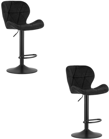 Picture of Hoker WEST - aksamit czarny / baza czarna x 2