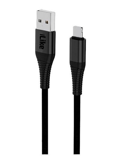 Picture of iLike ICT01 Izturīgs TPE USB uz USB-C (Type-C) Universāls Ātrs 3.1A Uzlādes kabelis 1m Melns