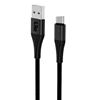 Picture of iLike ICT01 Izturīgs TPE USB uz USB-C (Type-C) Universāls Ātrs 3.1A Uzlādes kabelis 1m Melns