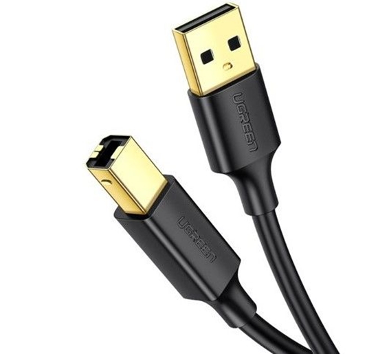 Picture of iLike Ugreen cable USB - USB Type B cable (printer cable) 3m black Black