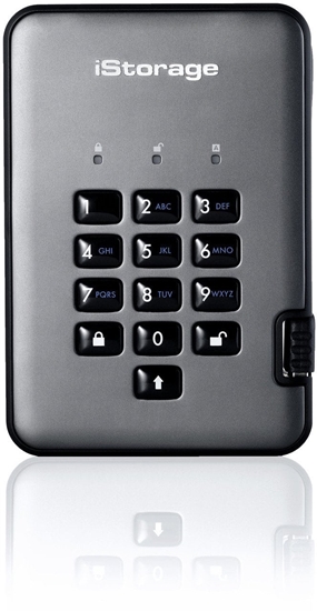 Picture of iStorage diskAshur PRO2 zewntrzny dysk twarde 500 GB 5400 RPM 2.5" USB Typu-A 3.2 Gen 1 (3.1 Gen 1) Czarny