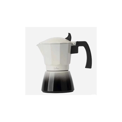 Attēls no JATA ITALIAN COFFEE MAKER BISTREA INDUCTION ALUMINIUM BODY 9CUPS WHITE-BLACK HCAF2409