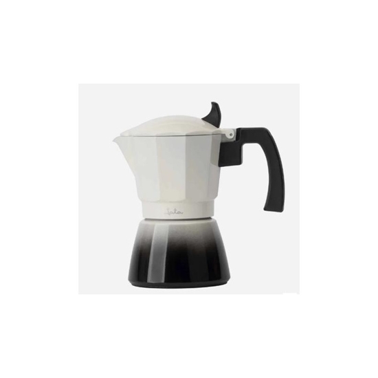 Picture of JATA ITALIAN COFFEE MAKER BISTREA INDUCTION ALUMINIUM BODY 9CUPS WHITE-BLACK HCAF2409
