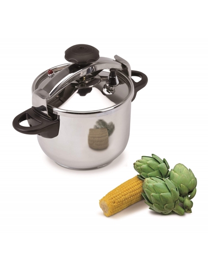 Изображение JATA PRESSURE COOKER CLASSIC STAINLESS STEEL 22CM DIAM. 6L INDUCTION READY OPC6