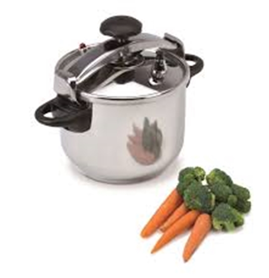 Picture of JATA PRESSURE COOKER CLASSIC STAINLESS STEEL 24CM DIAM. 8L INDUCTION READY OPC8