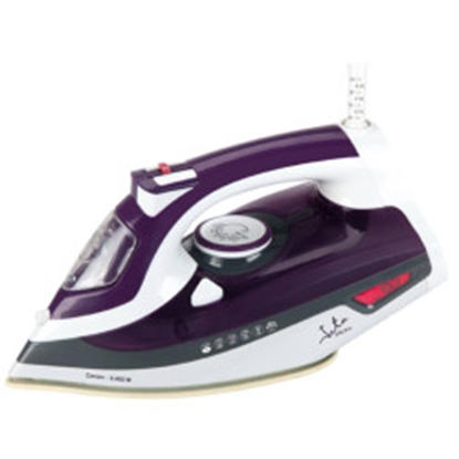 Attēls no JATA STEAM IRON CERAMIC VERTICAL STEAM 20-25G/MIN 350ML 2400W PURPLE-WHITE PL221C