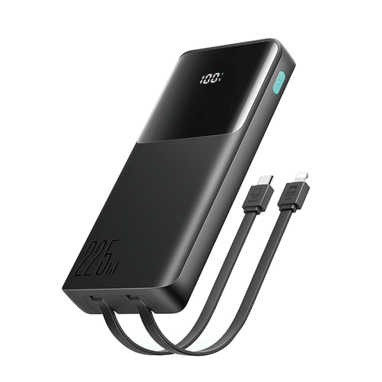 Picture of Joyroom Joyroom JR-PBF19 22.5W 10000mAh Powerbank with Two Built-in Cables - Black