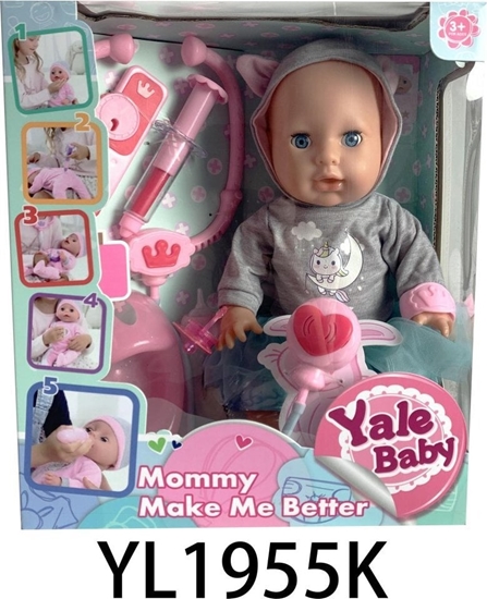 Изображение Jokomisiada Interaktywna Lalka Marysia + Akcesoria Lekarza dla dzieci 3+ Ruchome elementy + Odgosy + Efekt gorczki