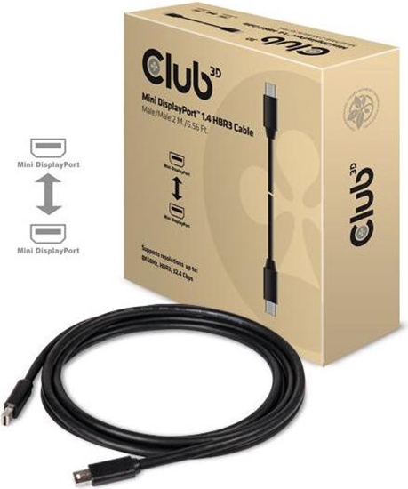 Изображение Kabel Club 3D DisplayPort Mini - DisplayPort Mini 2m czarny (CAC-1164)