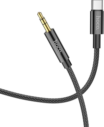 Attēls no Kabel Hoco HOCO KABEL AUX AUDIO JACK 3,5MM DO TYP C UPA19 1M CZARNY
