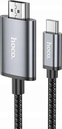 Attēls no Kabel Hoco HOCO kabel Typ C do HDMI 4K 30Hz UA27 2 m stalowy szary