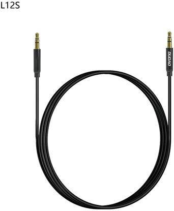 Attēls no Kabel przewód stereo AUX mini jack 3.5mm 1m - czarny Kabel przewód stereo AUX mini jack 3.5mm 1m - czarny