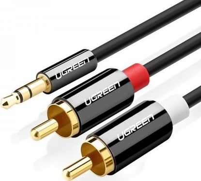 Изображение Kabel Ugreen Jack 3.5mm - RCA (Cinch) x2 1.5m czarny (UGR318)